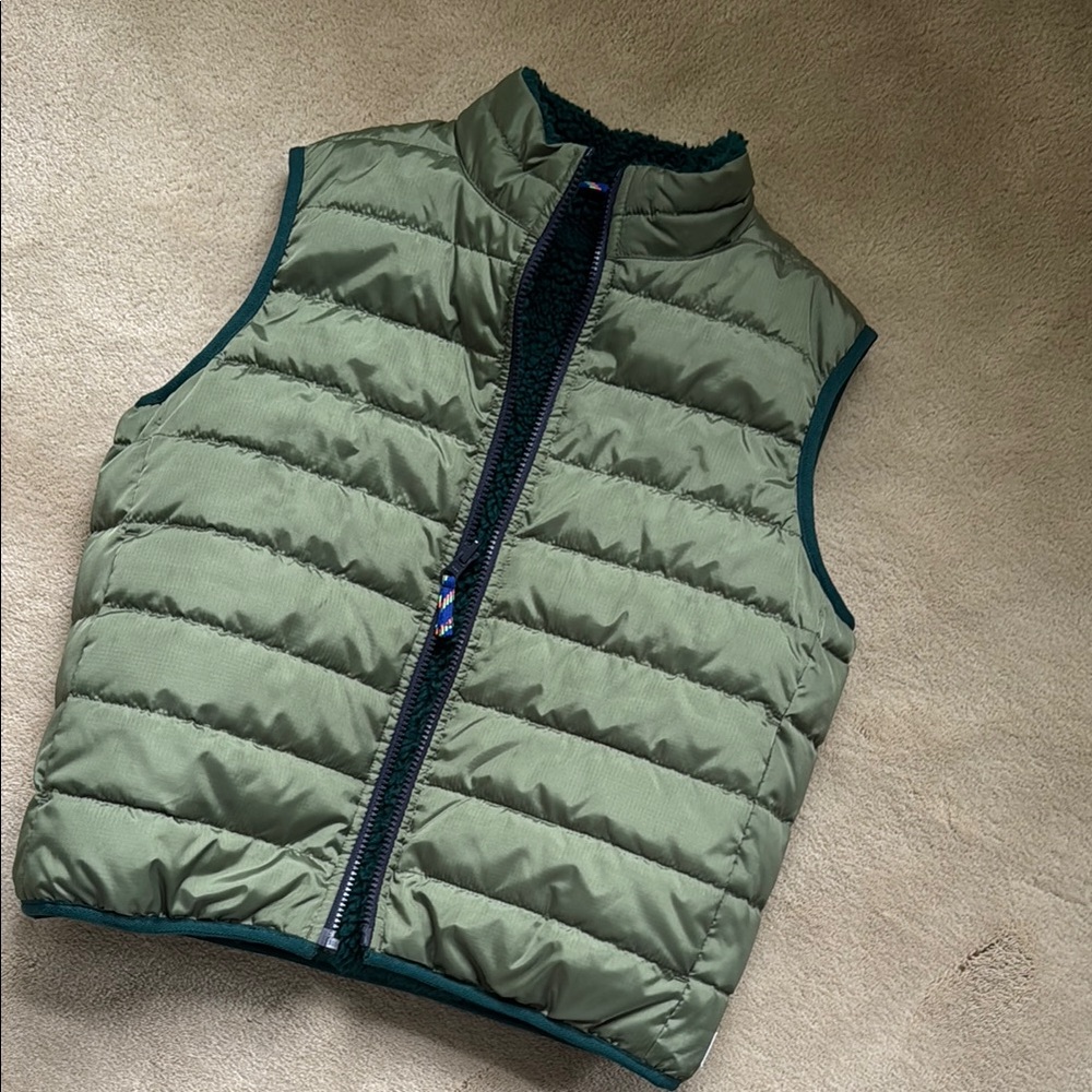 Kids Green Puffer Vest